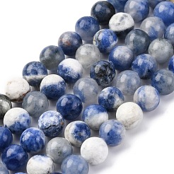 Естественно содалит круглый шарик нити&nbsp;G-E334-6mm-08