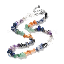 7 чакра натуральный красный авантюрин и желтый авантюрин и лазурит и красная яшма и кварцевый кристалл и зеленый авантюрин NJEW-H047-02