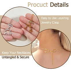 4 шт. удлинитель цепи из сплава с застежками-карабинами FIND-WH0126-552