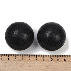 Сферические бусины из натуральной лавы G-I367-07S