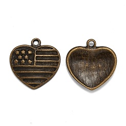 Уникальные идеи для дня Святого Валентина смешанные подвески в форме сердца из тибетского сплава TIBEP-X0004-02-AB