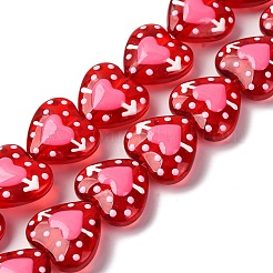 Стеклянные эмалевые бусины GLAA-Q125-01A-01