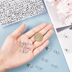 Созвездие / знак зодиака непрозрачный акрил европейский большой бусины отверстия OPDL-AR0001-01