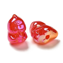 Светящиеся УФ-покрытие радужные переливающиеся акриловые бусины&nbsp;PACR-E002-07