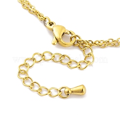 Ионное покрытие (ip) 304 нержавеющая сталь цепи браслет на ногу AJEW-H148-12G