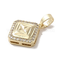 Латунные микропаве прозрачные подвески с фианитом&nbsp;KK-M275-49G