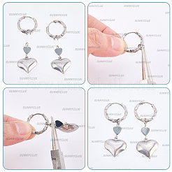 18 шт. 3 стиля сережек-колец из нержавеющей стали 316 EJEW-SC0001-82