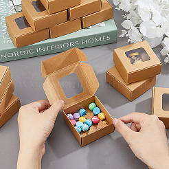 Ящик для хранения конфет из крафт-бумаги CON-WH0084-90A