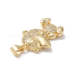 Латунные микро проложить кубического циркония подвески KK-M240-13G