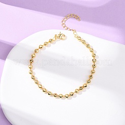 Браслеты из латунных бусин для женщин&nbsp;BJEW-C140-16G