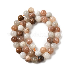 Круглые нити из натуральных бусин из нескольких лунных камней&nbsp;G-D767-8mm-01