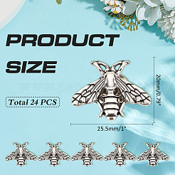 24шт брошь из сплава пчел&nbsp;JEWB-ME0001-21AS