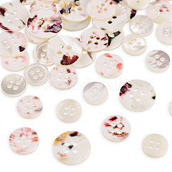 45 шт. 3 стильных пуговицы-ракушки с 4 отверстиями BUTT-TA0001-27