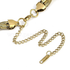 Ожерелья из двухслойной круглой цепочки-змейки из нержавеющей стали 304 NJEW-K387-01G