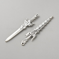 Большие подвески из цинкового сплава в тибетском стиле для оружия&nbsp;PALLOY-WH0048-51AS-01