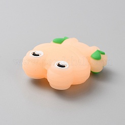 Светящиеся пищевые экологически чистые силиконовые бусины в виде лягушки&nbsp;SIL-WH0003-12G