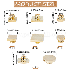 4 шт. 4 стиля латунных пустых головок штампа DIY-CP0009-48
