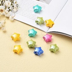 32шт 8 цвета непрозрачные акриловые бусины&nbsp;MACR-YW0001-41