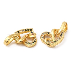 Латунные микро проложить кубического циркония подвески KK-P236-07G