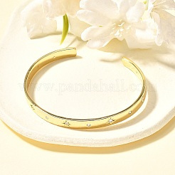 Браслеты-манжеты с прозрачным кубическим цирконием из латуни с микропаве BJEW-Z001-04G