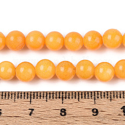 Нити круглых бусин из натурального окрашенного нефрита машан&nbsp;G-T139-6mm-67A