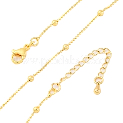 Латунные шариковые цепочки ожерелья для женщин&nbsp;NJEW-D302-66G