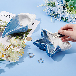 Керамическая тарелка для украшений с морской тематикой DJEW-WH0015-108A