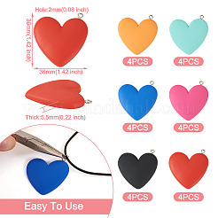 24 шт. 6 цвета непрозрачные подвески из смолы CRES-TA0001-20