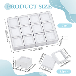 Прямоугольный пластиковый органайзер крышки коробки CON-WH0085-135A