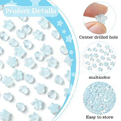 80шт 2 стиля прозрачные стеклянные бусины&nbsp;GLAA-YW0003-72A