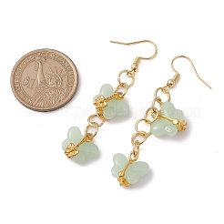 Стеклянные серьги-бабочки с подвесками EJEW-JE05769