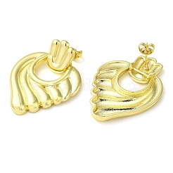 Серьги-гвоздики из латуни Wing EJEW-G373-05G