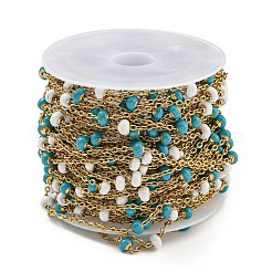 Цепи из нержавеющей стали 304 с эмалированными звеньями&nbsp;AJEW-Z028-09G-04