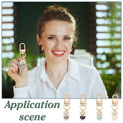 Подвески из эмали из сплава совы&nbsp;HJEW-PH01917