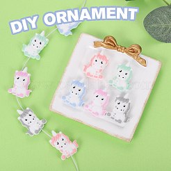 10шт 5 стиля мультяшный единорог силиконовые бусины JX696A