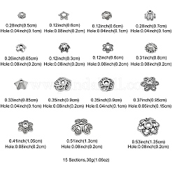Наборы колпачков для бусин из сплава в тибетском стиле TIBE-YW0001-30