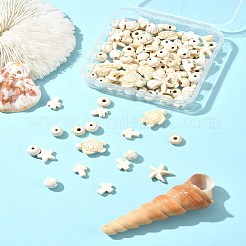 100 шт. 6 вида синтетических бирюзовых бусин TURQ-FS0001-06