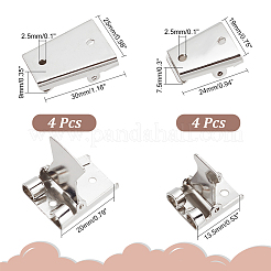 8 шт. 2 стиля железная застежка-слайдер для галстука-боло IFIN-PH0002-08