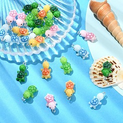 25 шт. 5 цвета непрозрачные подвески из смолы&nbsp;RESI-YW0002-09