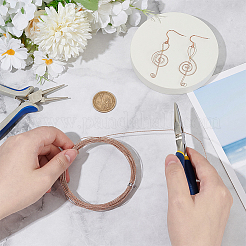 6м медной проволоки для бисероплетения для изготовления ювелирных изделий CWIR-WH0026-01A-RGP