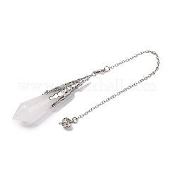 Натуральный кварцевый кристалл заостренный маятник для биолокации большие подвески&nbsp;G-H285-06P-A25