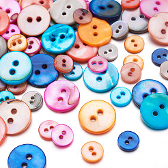 70 шт. 14 стиля пуговиц из пресноводной ракушки&nbsp;SHEL-TA0001-13