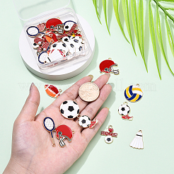 36 шт. 9 стиля подвески из сплава и эмали на спортивную тематику ENAM-YW0005-73A