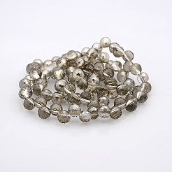 Половина покрытием из стекла граненый круглых бусин пряди&nbsp;GLAA-A026-8mm-HP02