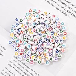 Белые непрозрачные акриловые бусины MACR-YW0001-19B