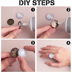 50 шт. латунные чашки в тибетском стиле с гладкими краями KK-HY0001-22