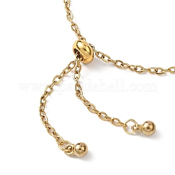 Браслеты-слайдеры из нержавеющей стали 304 и цепочек с звеньями для женщин BJEW-JB12858-01