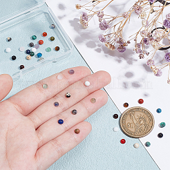 40 шт. 20 стиля кабошонов из натуральных смешанных драгоценных камней G-PH0002-55