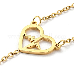 Серьги-гвоздики из нержавеющей стали 304 и ожерелье в виде четок SJEW-D010-01G