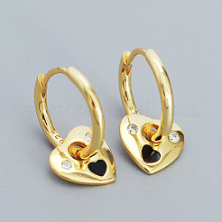 S925 серьги-кольца из стерлингового серебра в форме сердца HE3320